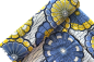 Preview: Afrikanischer Waxprint BLUE YELLOW LEMON